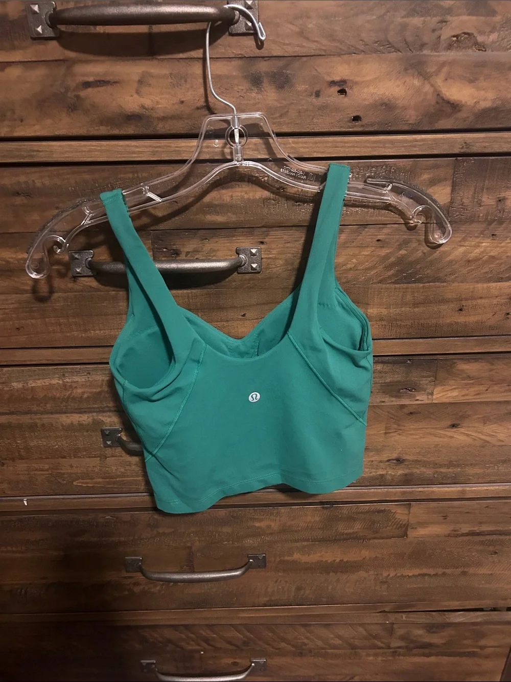 lululemon athletica Align Teal V‑Neck Crop Tank. Yoga. Athletic. Runner.